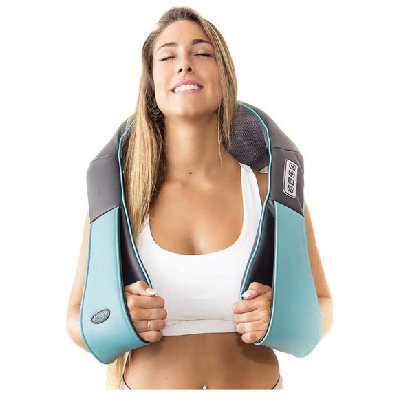 Home & Auto! Shiatsu Back Shoulder & Neck Massager Heat Deep Tissue 3D Kneading - Picture 3 of 15
